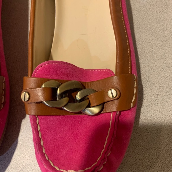 Anne Klein Pink Suede Leather Loafers sz 8.5 M - Picture 2 of 7